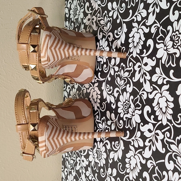 Shoe Republic LA Strappy Studded Heels - Picture 3 of 5